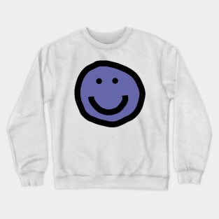 Very Peri Periwinkle Minimal Happy Smiley Face Color of the Year 2022 Crewneck Sweatshirt